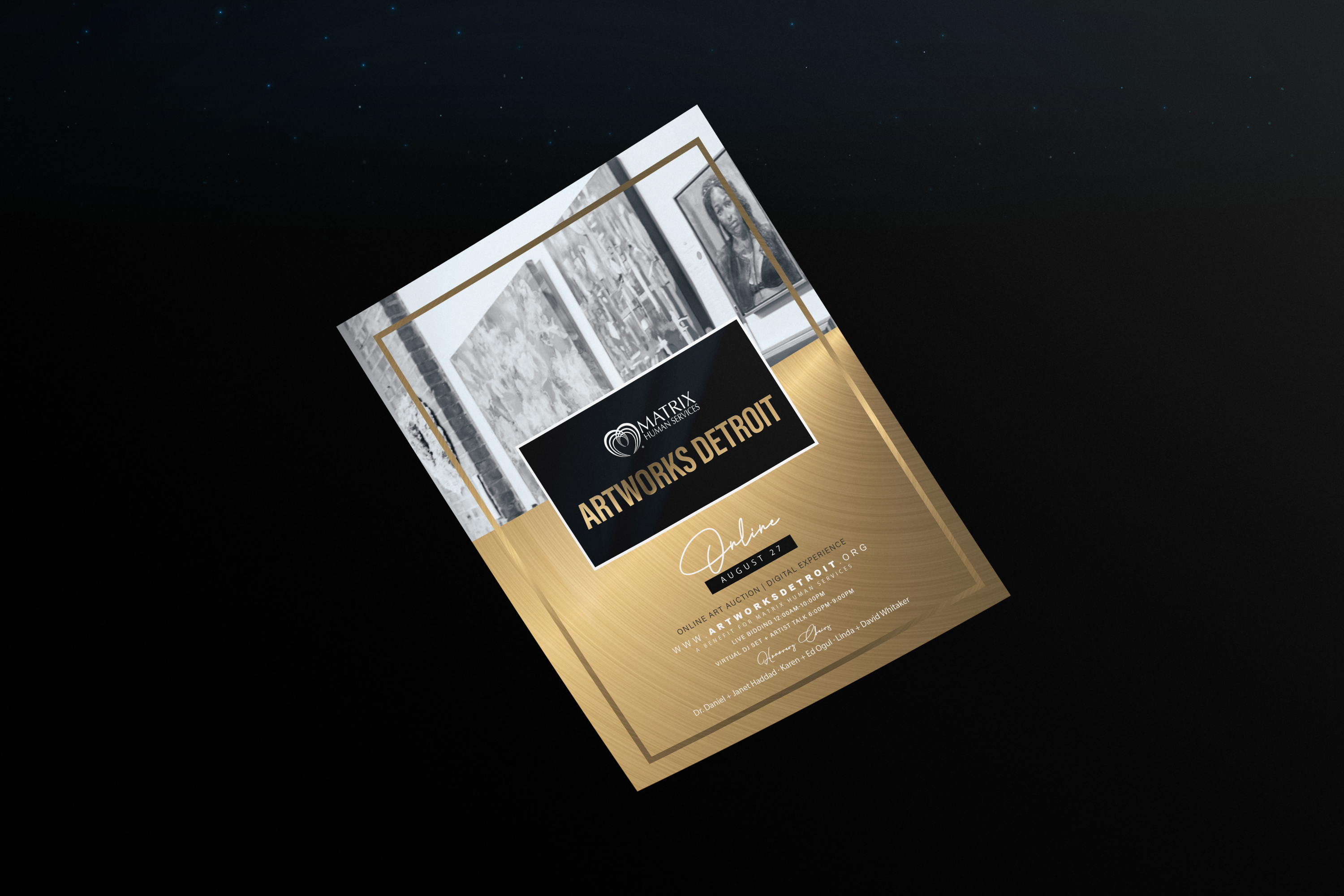 ArtWorks Detroit invitation and print collateral design